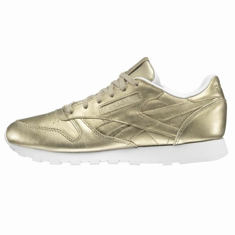 Reebok Classic Leather Melted Metals Tenisky Damske - Zlate/Biele ZD1006UA